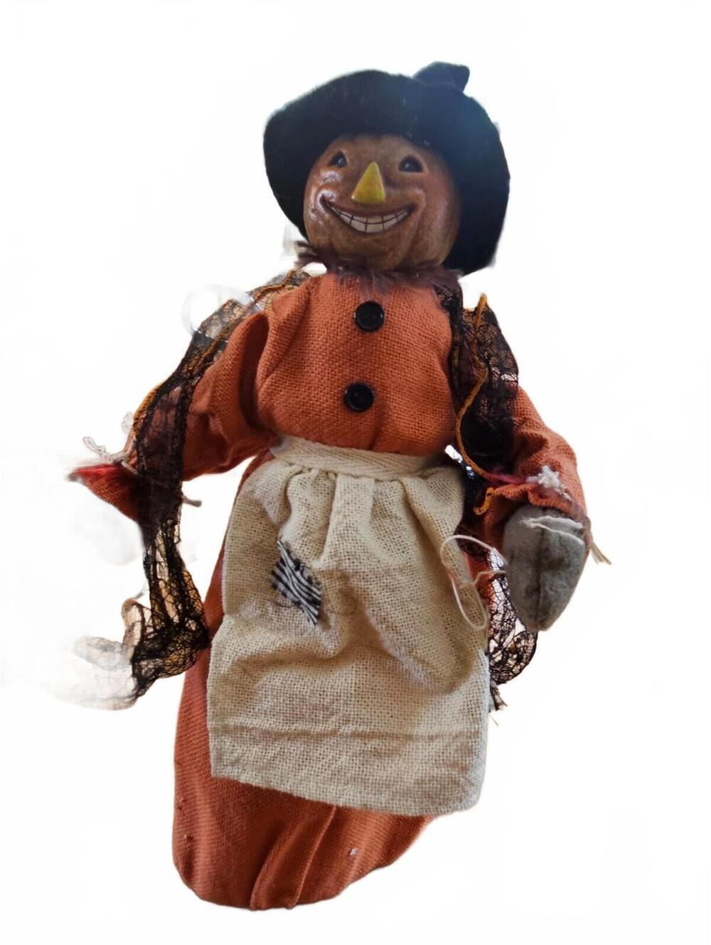 Halloween folk art pumpkin doll